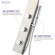 Cici Series 39 in. 2-Jetted Shower Tower with Heavy Rain Shower and Body Jets and Spray Wand in Brushed Nickel