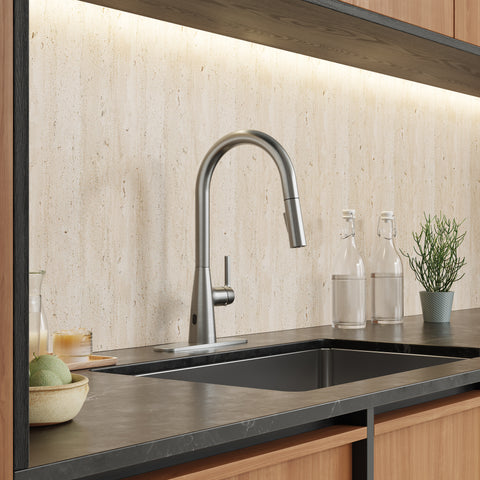 Modern Touchless Brushed Nickel Pull-Down Kitchen Faucet