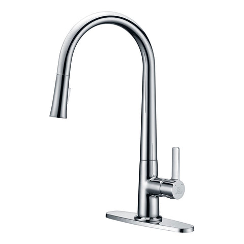 Orbital Single Handle Pull-Down Sprayer Kitchen Faucet in Polished Chrome
