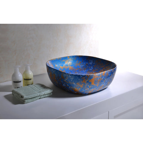 LS-AZ253 - ANZZI Marbled Series Ceramic Vessel Sink in Marbled Tulip Finish