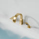 Nite Series Single-Handle Deck-Mount Roman Tub Faucet with Handheld Sprayer in Brushed Gold