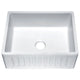 Roine Farmhouse Reversible Glossy Solid Surface 24 in. Single Basin Kitchen Sink