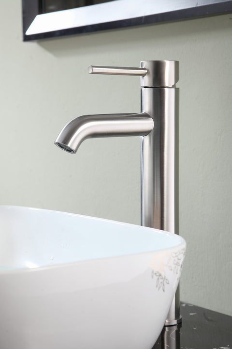 Valle Single Hole Single Handle Bathroom Faucet in Brushed Nickel