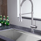 Carriage Series Single Handle Deck Mount Standard Kitchen Faucet in Brushed Nickel Finish with Ceramic Disk Included