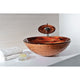 LS-AZ8111 - ANZZI Komaru Series Vessel Sink in Brown with Pop-Up Drain and Matching Faucet in Lustrous Brown