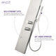 Collines Series 55 in. 2-Jetted Shower Tower with Heavy Rain Shower and Body Jets and Spray Wand in Brushed Nickel