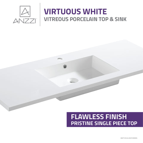 Conques 48 in. W x 20 in. H Bathroom Vanity in Rich Brown