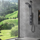 Cici Series 39 in. 2-Jetted Shower Tower with Heavy Rain Showerhead and Spray Wand, Shower System in Matte Black
