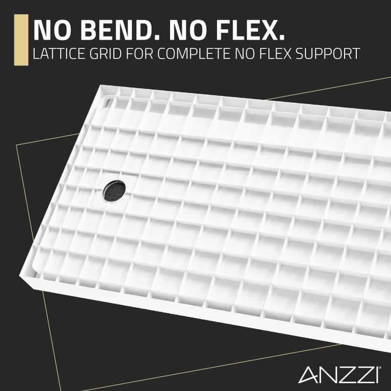SB-AZ101C - ANZZI Alexander Base Series 60 in. L x 30 in. W Alcove