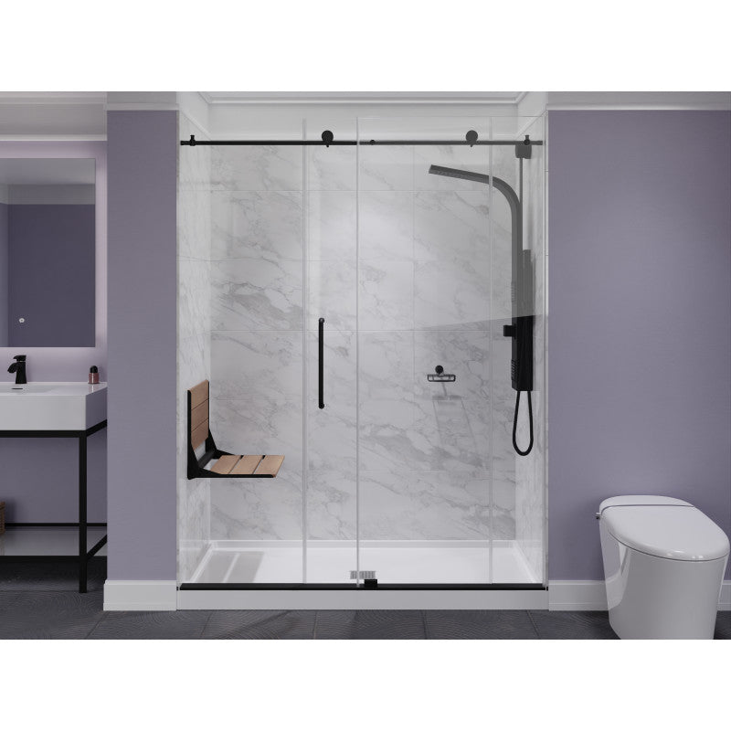 AC-AZ8208 - ANZZI Isle 17 in. Teak Wall Mounted Folding Shower Seat