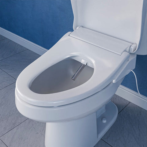 Smart Bidet Seat with Heated Seat, Warm Water, Rear and Lady Wash, Air Dryer, Self Cleaning Nozzle, and Wireless Remote