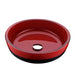 LS-AZ060 - ANZZI Schnell Series Deco-Glass Vessel Sink in Lustrous Red and Black