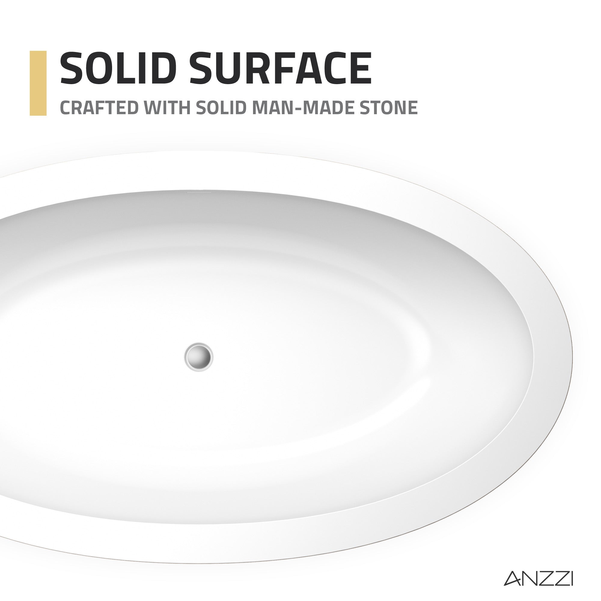 FT-AZ504 - ANZZI Lusso Series 76 in. x 41 in. Flat Bottom Solid