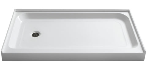 ANZZI Tier 36 x 60 in. Single Threshold Shower Base in White