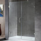 ANZZI Makata Series 60 in. by 72 in. Frameless Hinged Alcove Shower Door with Handle