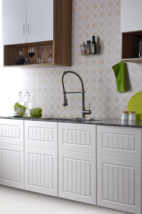 Step Single Handle Pull-Down Sprayer Kitchen Faucet in Brushed Nickel