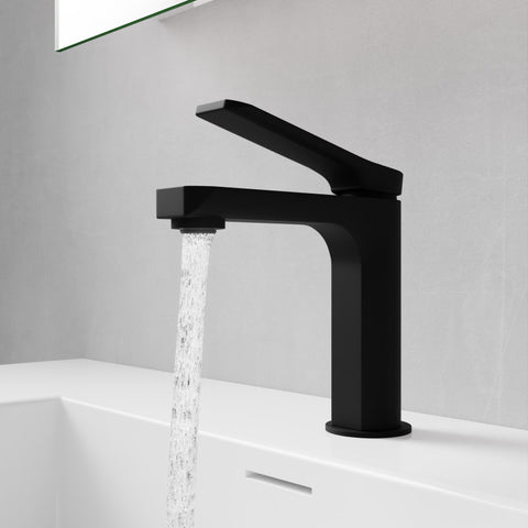 L-AZ900MB - ANZZI Single Handle Single Hole Bathroom Faucet With Pop-up Drain in Matte Black