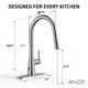 Modern Touchless Brushed Nickel Pull-Down Kitchen Faucet