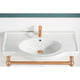 ANZZI Viola 34.5 in. Console Sink in Rose Gold with Ceramic Counter Top