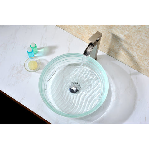 LS-AZ064 - ANZZI Canta Series Deco-Glass Vessel Sink in Lustrous Translucent Crystal