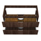 39 in. W x 20 in. H x 18 in. D Bath Vanity Set in Dark Brown with Vanity Top in White with White Basin and Mirror