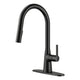 Modern Touchless Matte Black Pull-Down Kitchen Faucet