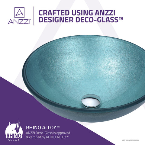 ANZZI Gardena Series Deco-Glass Vessel Sink