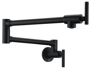 ANZZI Braccia Articulated Pot Filler, Dual Shut-Off Valves, 4 GPM High Flow, 24" Max Reach, Solid Brass Construction, Multiple Finishes