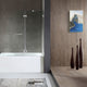 60 in. L x 32 in. W x 79 in. H Right Drain White Rectangular Tub with Frameless Hinged Tub Door in Polished Chrome