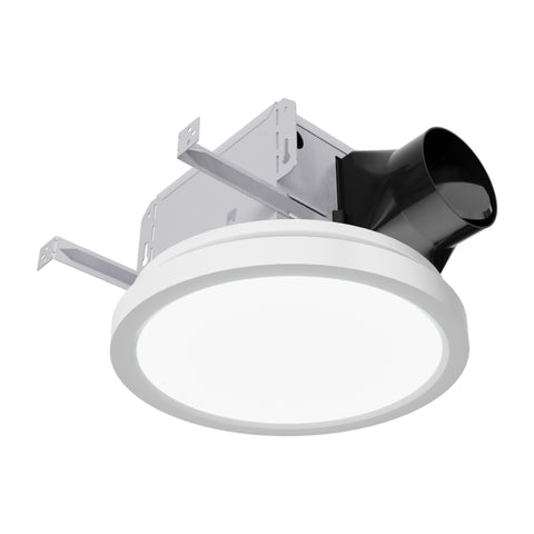 EF-AZ108WH - ANZZI Twilight Series 100 CFM Ceiling Mount Bathroom Exhaust Fan with Brilliant LED Light, Humidity Sensor, Night Light