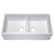 K-AZ223-2B - ANZZI Roine Farmhouse Reversible Apron Front Solid Surface 35 in. Double Basin Kitchen Sink in White