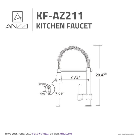 Carriage Series Single Handle Deck Mount Standard Kitchen Faucet in Brushed Nickel Finish with Ceramic Disk Included