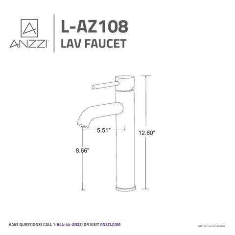 ANZZI Single Hole Single Handle Bathroom Faucet