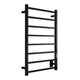 TW-AZ026MBK - ANZZI Bell Series 8-Bar Wall Mounted Electric Plug-In Bathroom Towel Warmer Rack in Matte Black Finish Stainless Steel