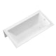 ANZZI 60 in. L x 30 in. W x 79 in. H Right Drain White Rectangular Tub with Frameless Hinged Tub Door in Brushed Nickel Finish