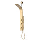 Cici Series 39 in. 2-Jetted Shower Tower with Heavy Rain Shower and Body Jets and Spray Wand in Gold