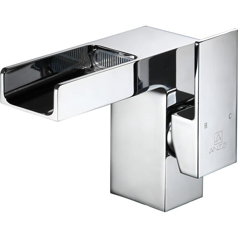 Zhona Series Single Hole Single-Handle Low-Arc Bathroom Faucet in Polished Chrome