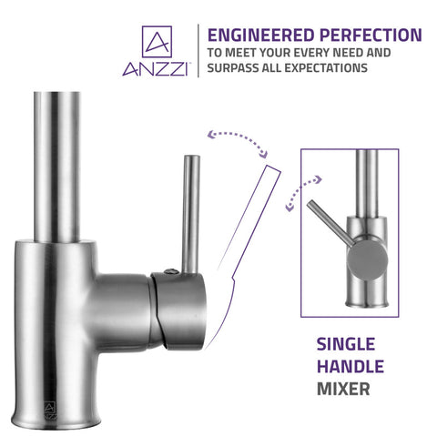 ANZZI Sire Single-Handle Pull-Out Sprayer Kitchen Faucet