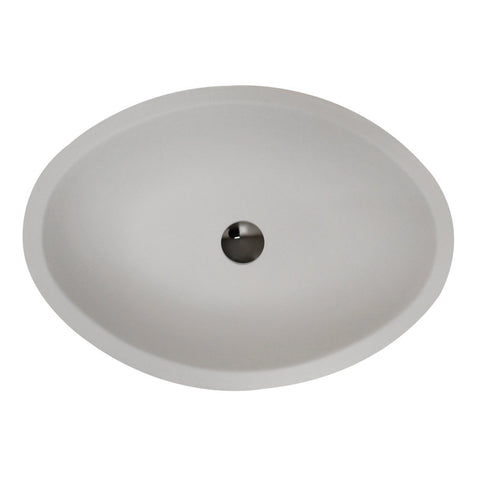 Maine 1-Piece Solid Surface Vessel Sink with Pop Up Drain