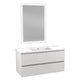 VT-MR3CT39-WH - 39 in W x 20 in H x 18 in D Bath Vanity in Rich White with Cultured Marble Vanity Top in White with White Basin & Mirror
