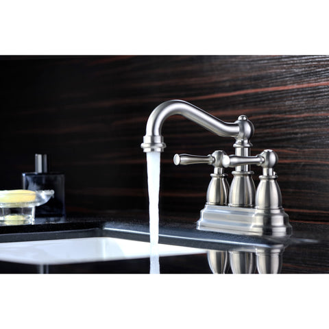 ANZZI Edge Series 4 in. Centerset 2-Handle Mid-Arc Bathroom Faucet in Brushed Nickel