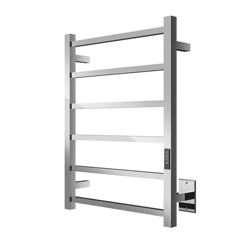 ANZZI Charles Series 6-Bar Stainless Steel Wall Mounted Electric Towel Warmer Rack
