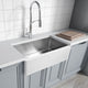 K-AZ271-A1 - ANZZI Apollo Series Farmhouse Solid Surface 36 in. 0-Hole Single Bowl Kitchen Sink with Stainless Steel Interior in Matte White