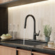 Modern Touchless Matte Black Pull-Down Kitchen Faucet