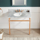 Verona 34.5 in. Console Sink in Rose Gold with Carrara White Counter Top
