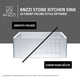 Petima Farmhouse Reversible Apron Front Solid Surface 24 in. Single Basin Kitchen Sink