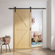 ID-AZBD01 - ANZZI ANZZI Barn Door Kit - 36x84" K Sliding Single Barn Door with Barn Doors and Hardware Included- Solid Core MDF + PVC Single Sliding Barn Door - Natural Color