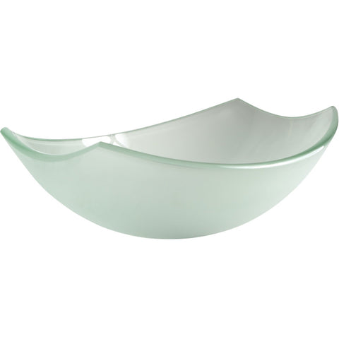 LSAZ085-095 - ANZZI Pendant Series Deco-Glass Vessel Sink in Lustrous Frosted with Harmony Faucet in Chrome