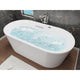 FT-AZ201 - ANZZI Sofi 67 in. Center Drain Whirlpool and Air Bath Tub in White