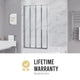 ANZZI 56-in. x 33-in. Accordion-Style Bathtub Shower Door